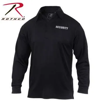 Moisture Wicking Long Sleeve Security Polo