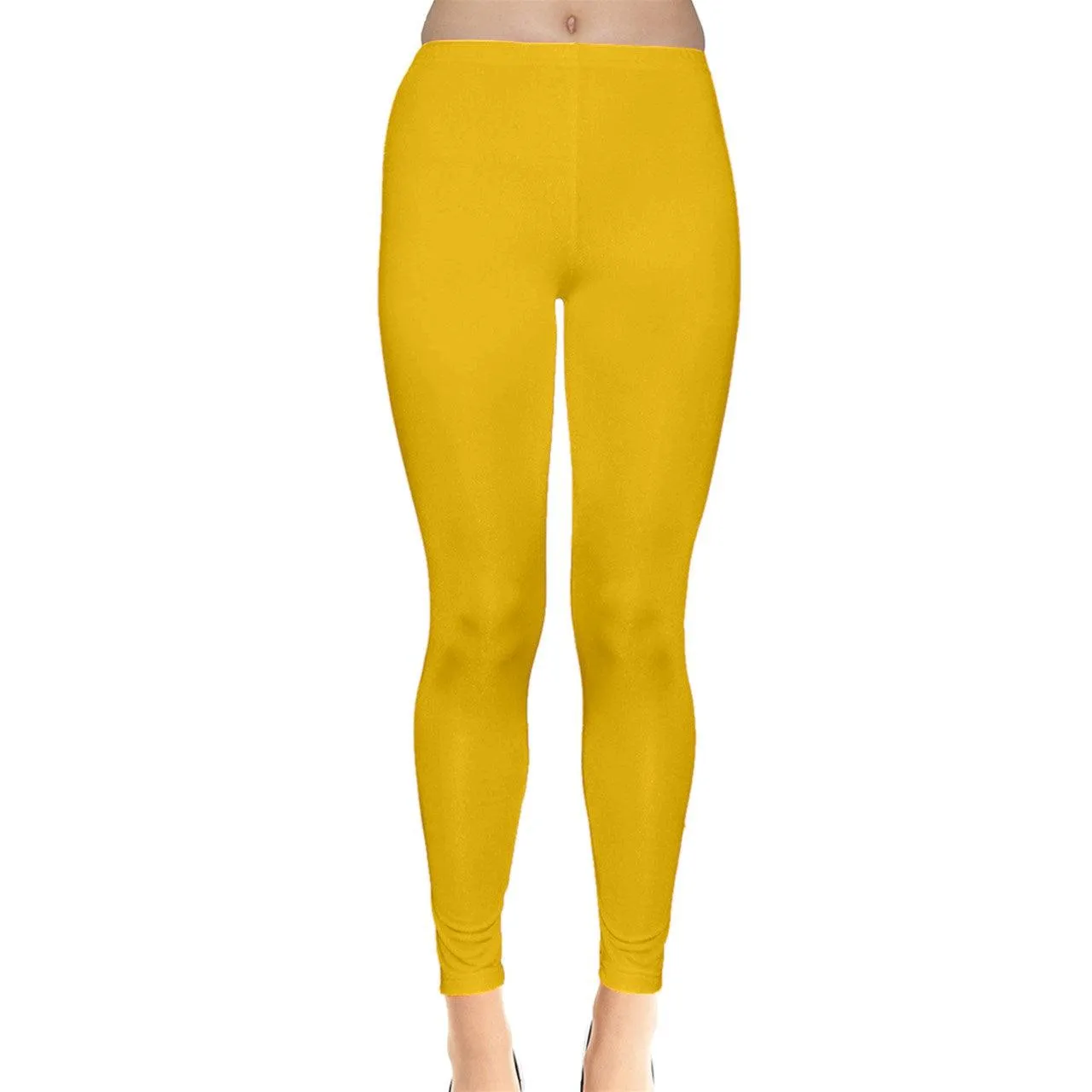 Munich Solid Yellow Casual Leggings