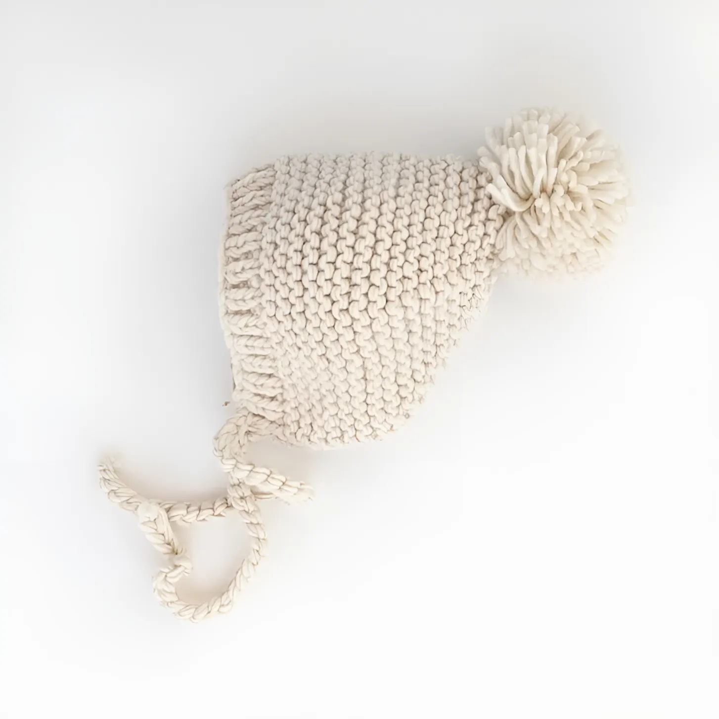 Natural Garter Stitch Bonnet