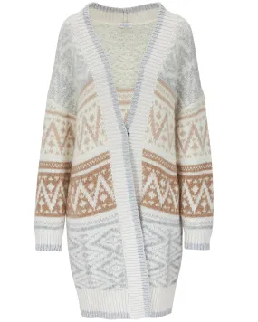 Oat Jacquard Midi Cardigan