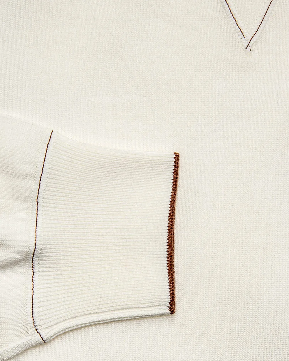 Off White Crew Neck Knit Sweater