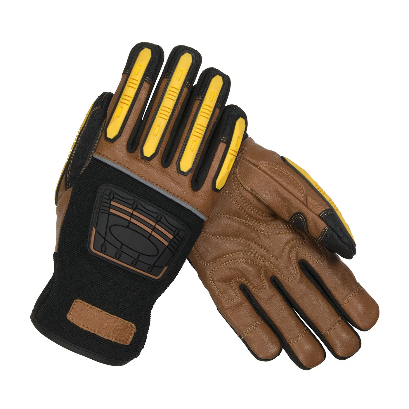 PIP 120-4150 Maximum Safety Reinforced Goatskin Leather Palm Kevlar Lining TPR Dorsal Impact Protection Safety Glove (One Dozen)