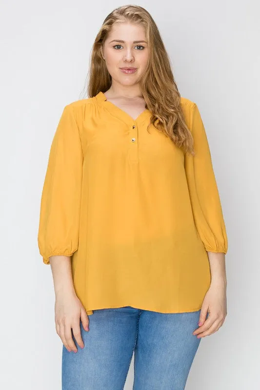 Plus Size Simple Blouse