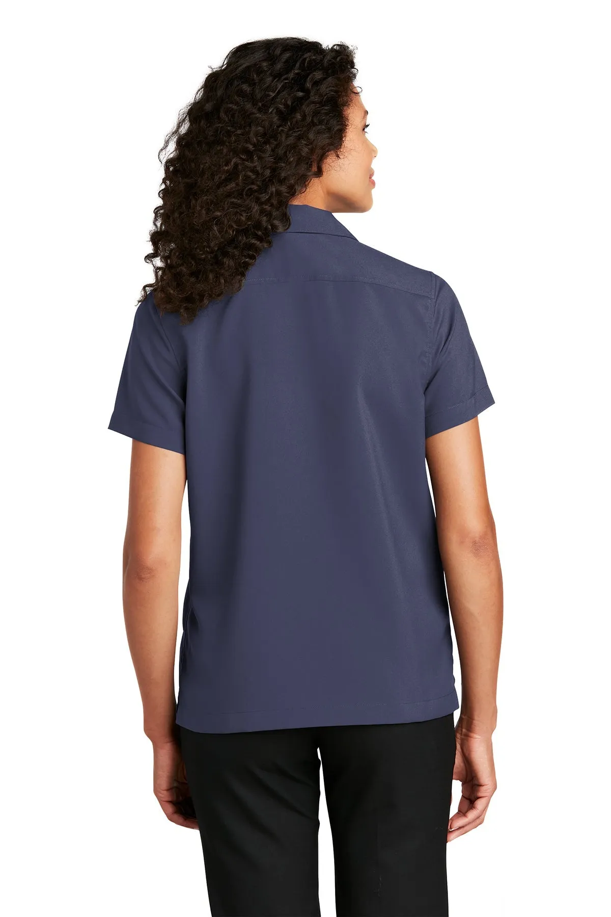 Port Authority Ladies Short Sleeve Custom Performance Shirts, True Navy