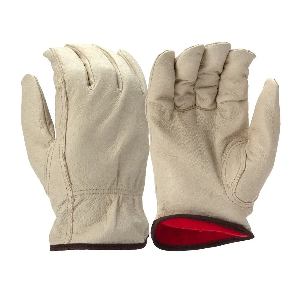 Pyramex Grain Pigskin Leather Fleece Insulated Driver Gloves GL4003K (12 Pair)