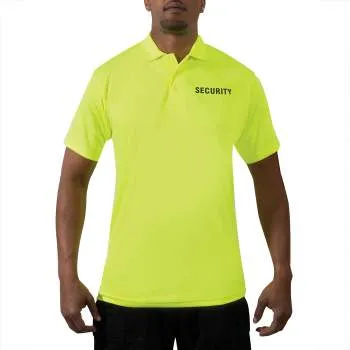 Rothco Moisture Wicking Security Polo Shirt | Black, White, Navy, Hi-Vis