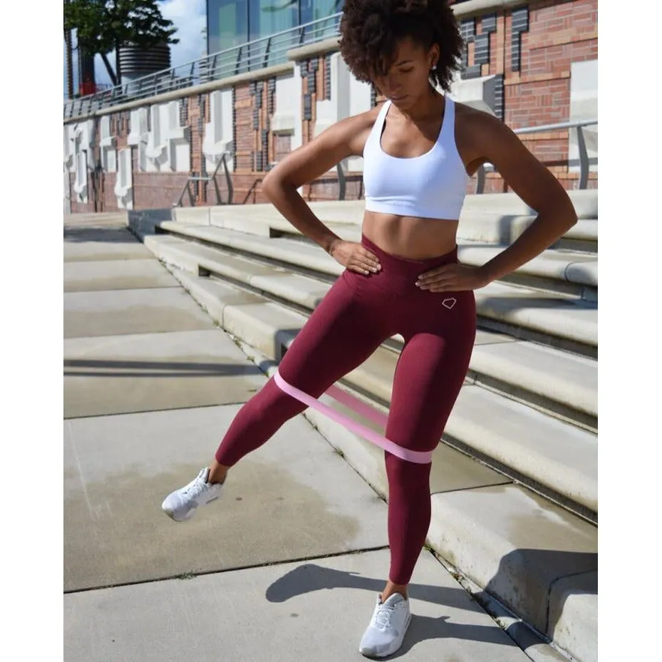 Seamless Flex Leggings - Burgundy Red