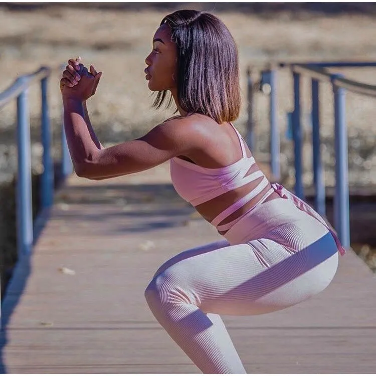 Seamless Flex Leggings - Pastel Peach