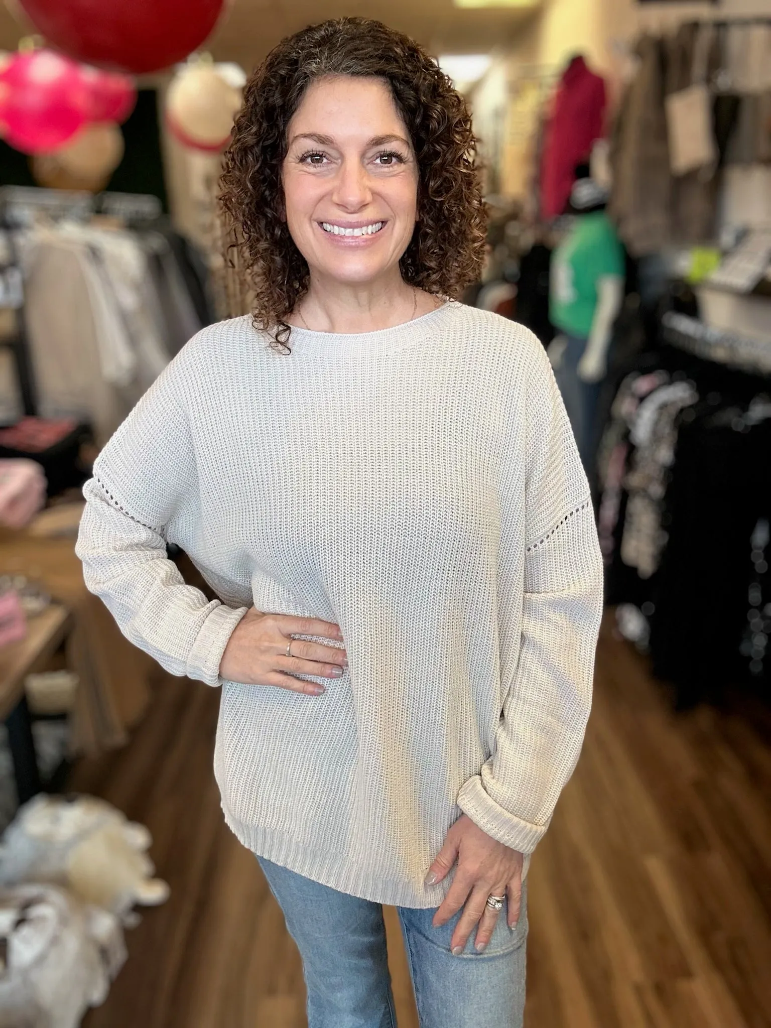 Shae - Long Sleeve Boyfriend Sweater