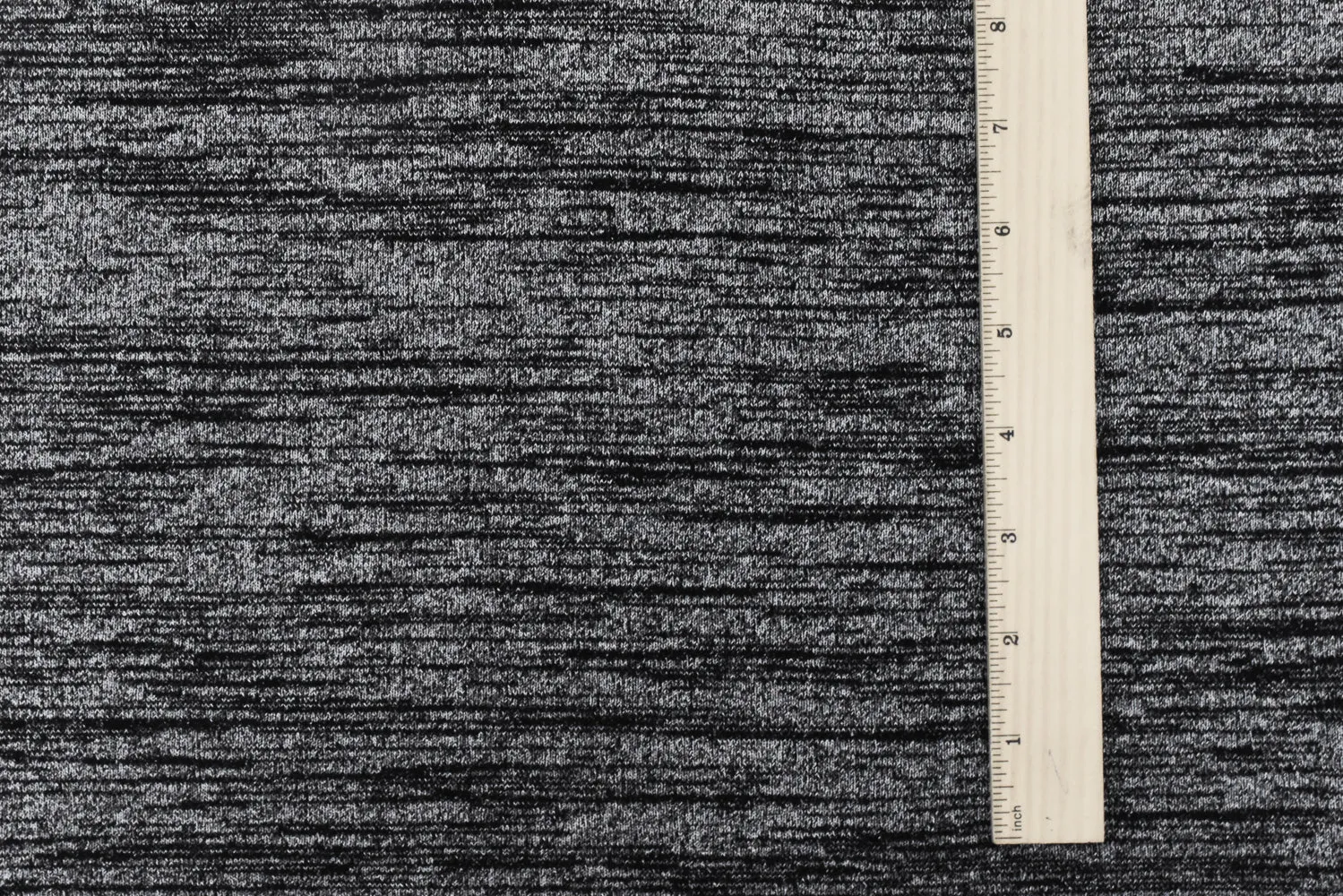 Simple Black-Gray Slub Stretch Jersey Knit Fabric