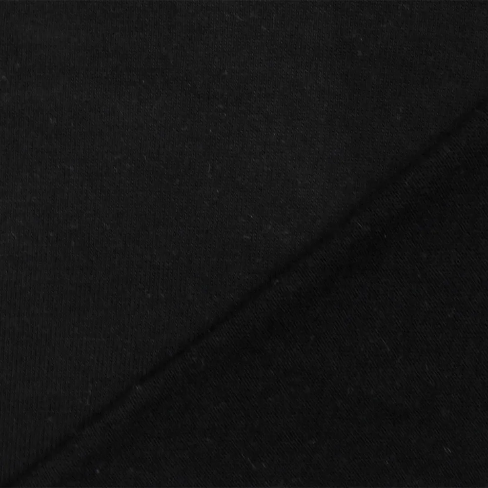 Simple Black Solid Stretch Rayon Brushed Jersey Knit Fabric