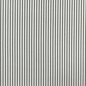 Simple Black-White Stripe Polyester Shirting Woven Fabric