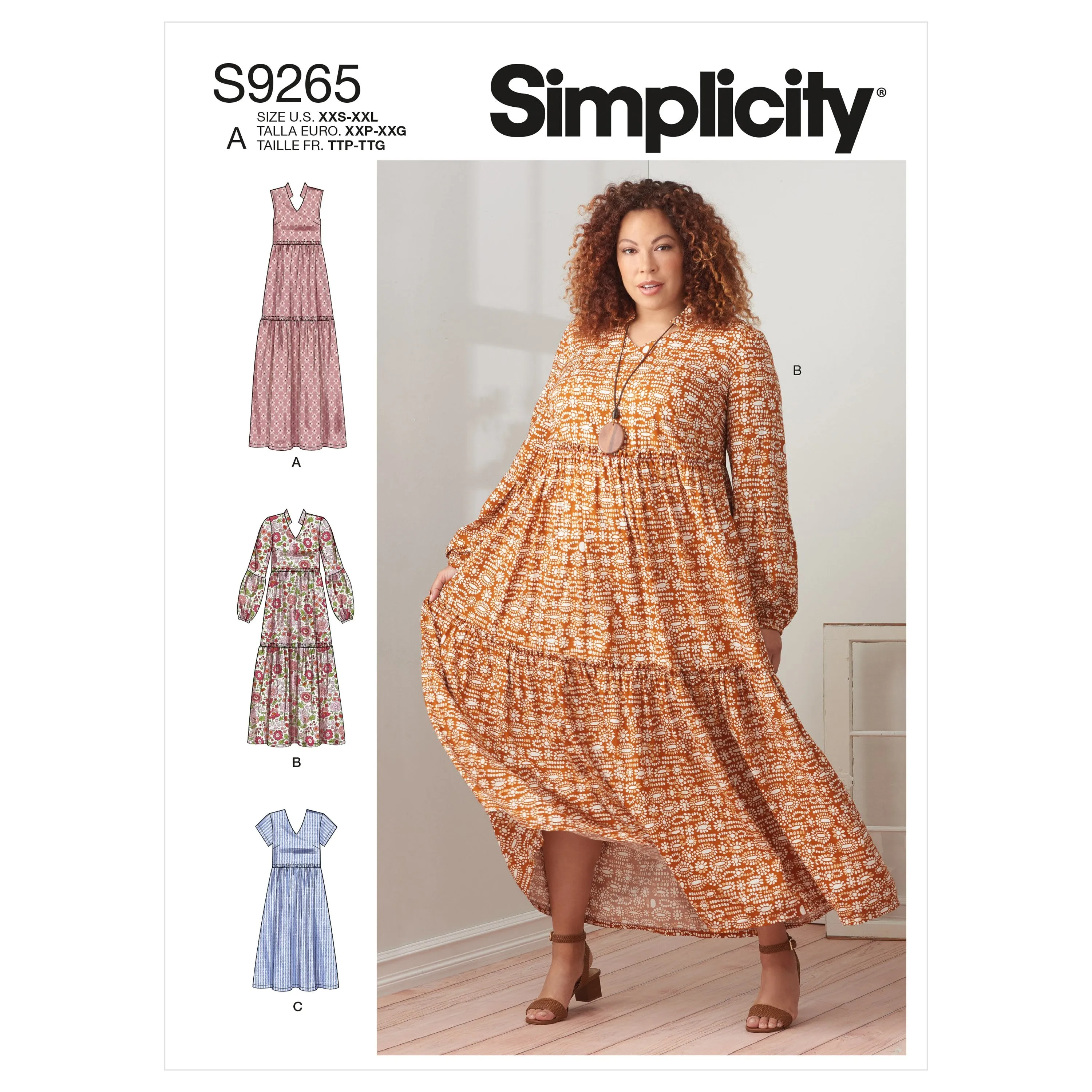 Simplicity Sewing Pattern 9265 Misses and Womens Tiered Dresses