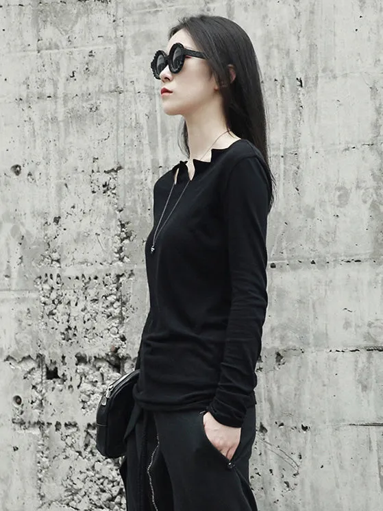 Solid Long Sleeves Shirt Top