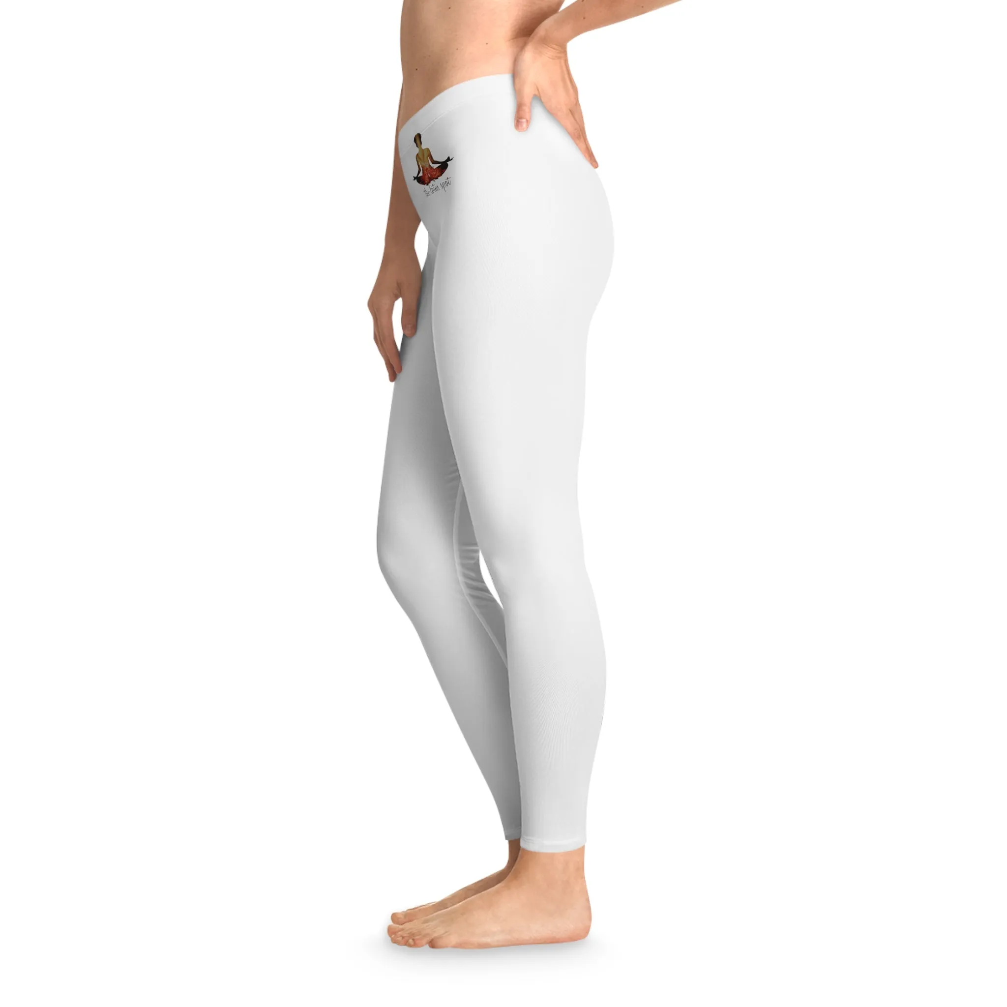 The Lotus Spot Stretchy Leggings (AOP)