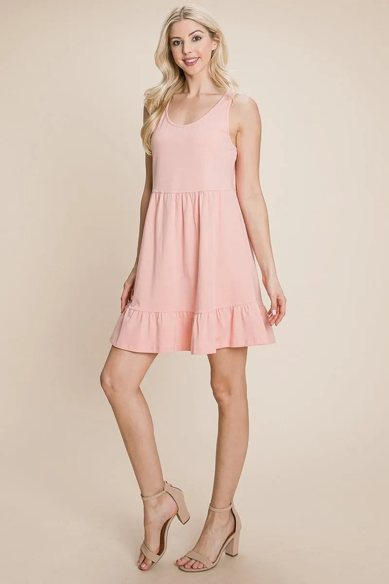 Tiered Cami Loose Layered Flowy Mini Dress