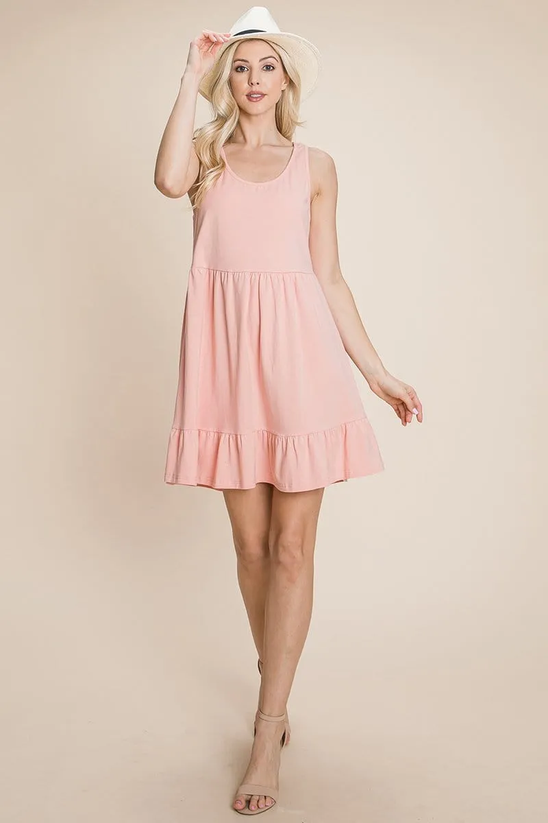 Tiered Cami Loose Layered Flowy Mini Dress