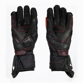 VIATERRA GRID – Full Gauntlet Leather Gloves (Black)