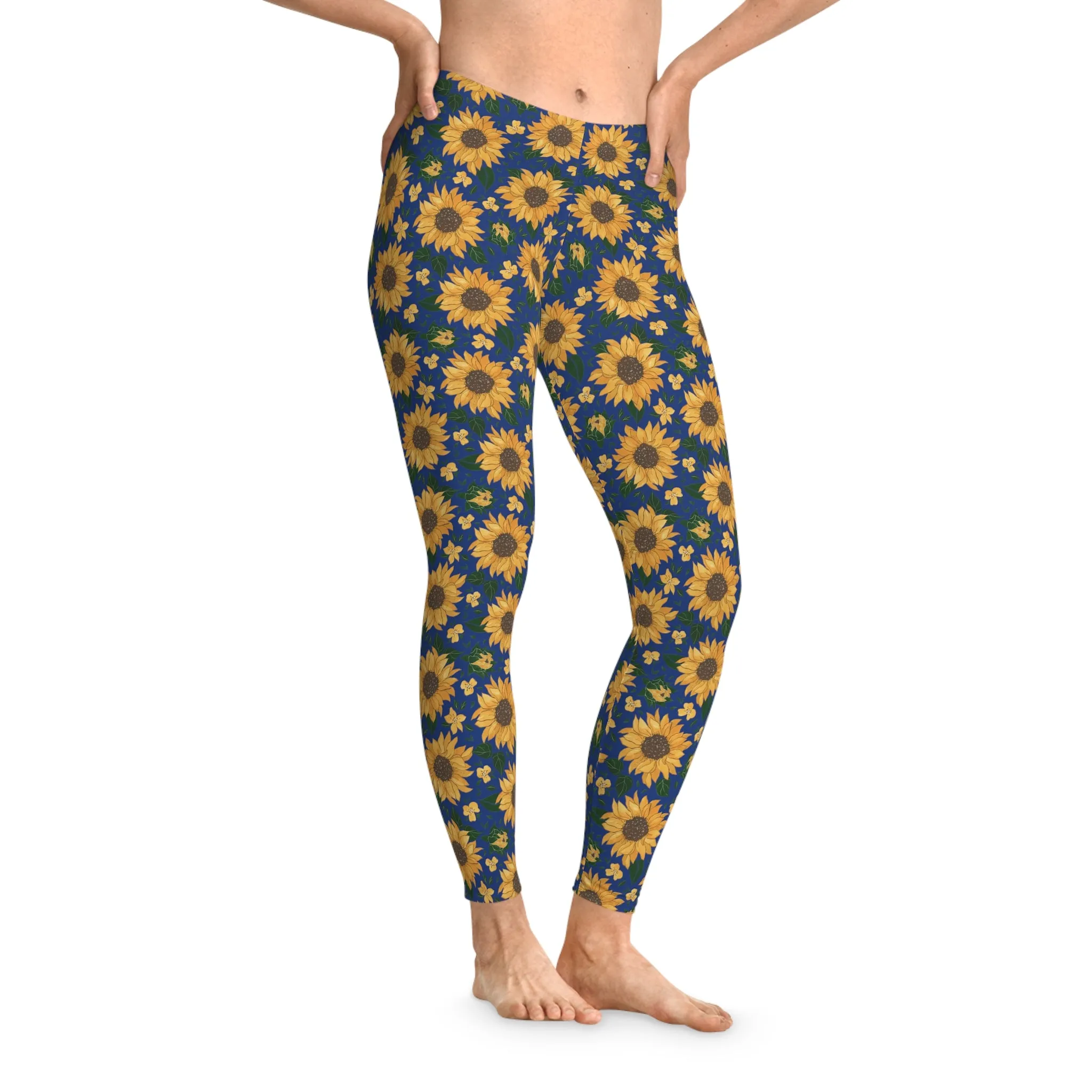 Vintage Sunflowers Stretchy Leggings