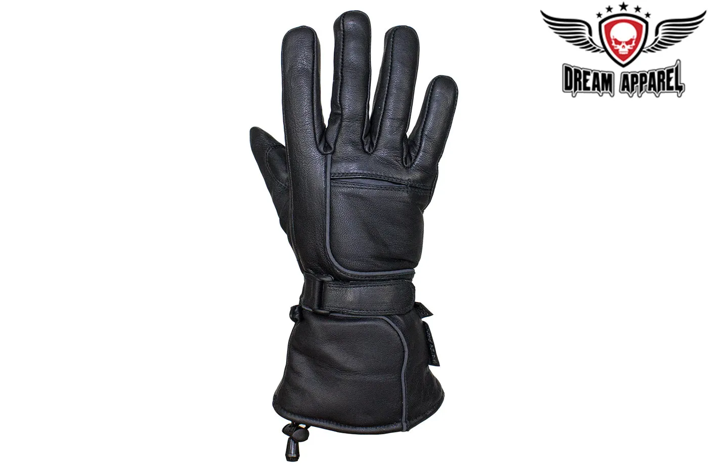 Waterproof Reflective Nappa Leather Riding Gloves