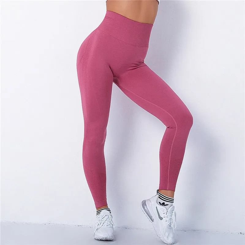 Women Spandex 20% Seamless Leggings Bubble Butt Push Up Workout Leggins High Waist Gym Trousers Mujer Fitness Pants Athletic Wea