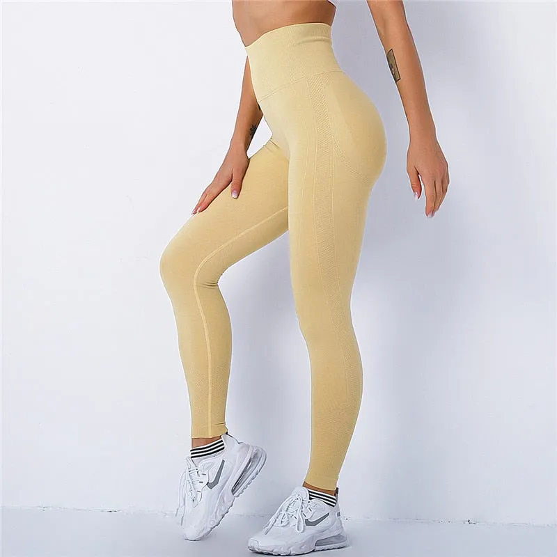 Women Spandex 20% Seamless Leggings Bubble Butt Push Up Workout Leggins High Waist Gym Trousers Mujer Fitness Pants Athletic Wea