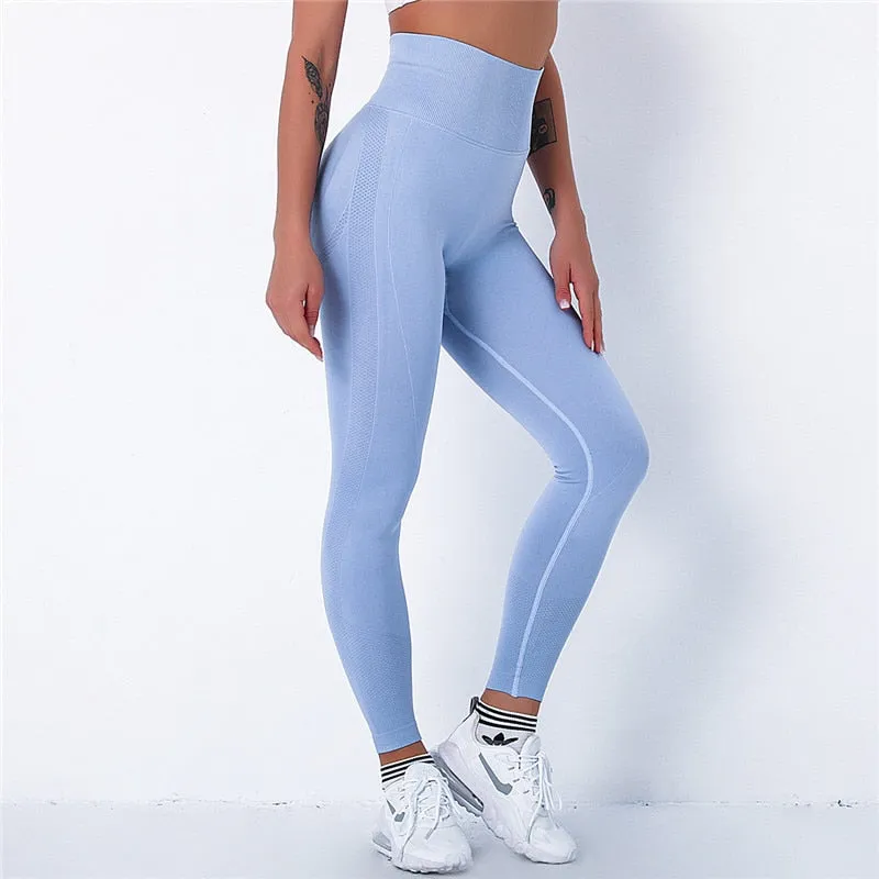 Women Spandex 20% Seamless Leggings Bubble Butt Push Up Workout Leggins High Waist Gym Trousers Mujer Fitness Pants Athletic Wea